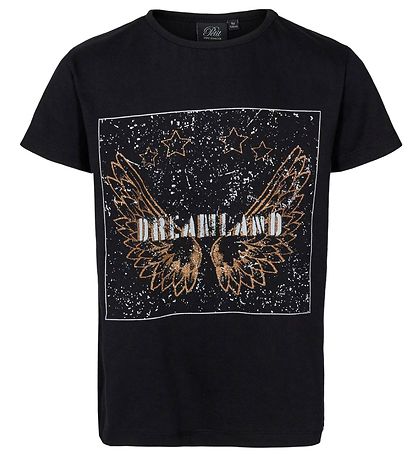 T-Shirt Petit by Sofie Schnoor - Felina - Noir av. Imprimé T-Shirt Petit by Sofie Schnoor - Felina - Noir av. Imprimé