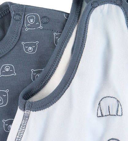 Fixoni Strampler m. Body l/ä - Light Blue/Blauer m. Bär