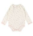 Fixoni Bodysuit l/s - Dusty Rose w. Flowers Fixoni Bodysuit l/s - Dusty Rose w. Flowers