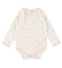 Fixoni Bodysuit l/s - Dusty Rose w. Flowers