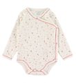 Fixoni Wikkelromper l/s - Light Rose m. Bloemen Fixoni Wikkelromper l/s - Light Rose m. Bloemen