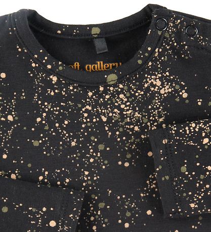 Soft Gallery Blouse - Bella - Jet Black w. Splash