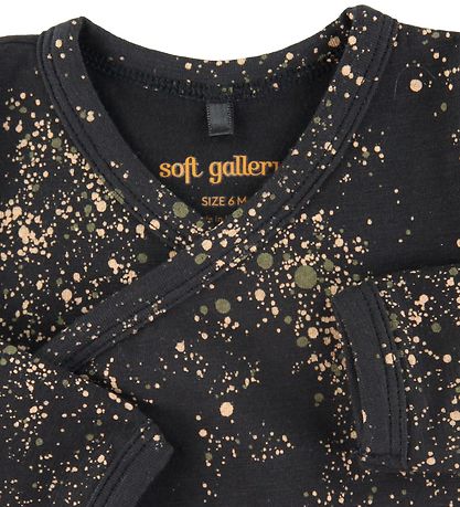 Soft Gallery Wrap Bodysuit l/s - Niki - Mini Splash - Jet Black
