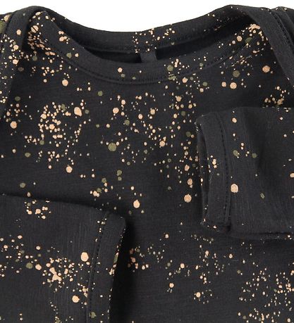 Soft Gallery Bodysuit l/s - Bob - Mini Splash - Jet Black