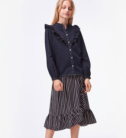 Molo Skirt - Blondie - Vertical BW Stripe