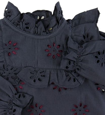 Soft Gallery Blouse - Gaxine - Anthracite w. Flowers