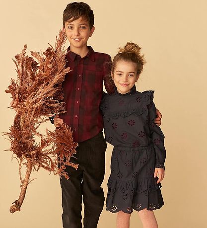 Blouse Soft Gallery - Gaxine - Anthracite av. Fleurs Blouse Soft Gallery - Gaxine - Anthracite av. Fleurs