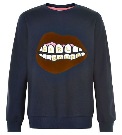 The New Sweatshirt - Elexa - Navy Blazer w. Print The New Sweatshirt - Elexa - Navy Blazer w. Print