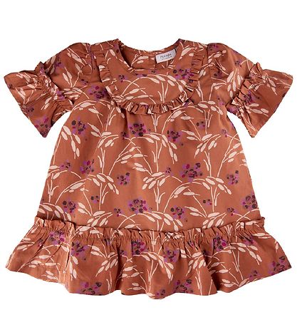 Robe Noa Noa miniature - Marron av. Fleurs