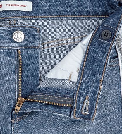 Levis Jeans - 710 Super Skinny - No Diggity w. Silver Stripe Levis Jeans - 710 Super Skinny - No Diggity w. Silver Stripe