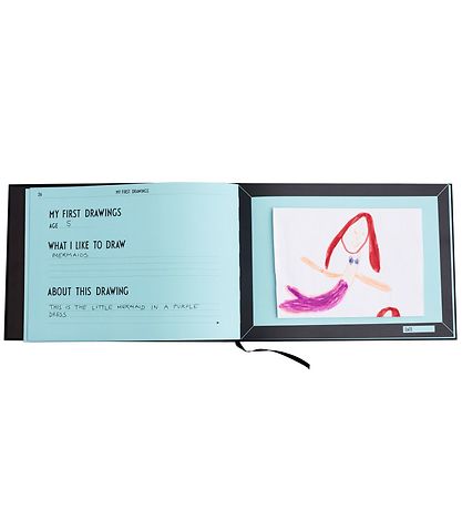 Design Letters Memory Book - Black/Turquoise - English Design Letters Memory Book - Black/Turquoise - English