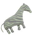 Peluche Smallstuff - 40 cm - Zèbre - Gris/Vert