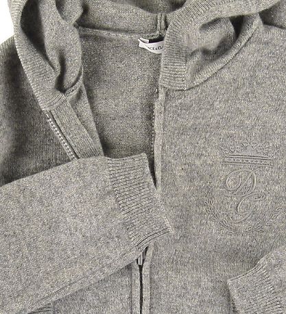 Dolce & Gabbana Zip Hoodie - Wool - Heritage - Grey Melange Dolce & Gabbana Zip Hoodie - Wool - Heritage - Grey Melange