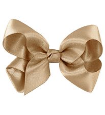 Little Wonders Bow Hair Clip - Cornelia - 8 cm - Tan w. Glitter Little Wonders Bow Hair Clip - Cornelia - 8 cm - Tan w. Glitter