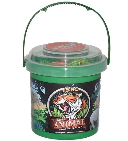 Wild Republic Bucket w. Animals - Mini - 15 pcs - Wild Animals Wild Republic Bucket w. Animals - Mini - 15 pcs - Wild Animals