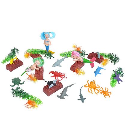 Wild Republic Bucket w. Animals - 33 pcs. - Mermaids Wild Republic Bucket w. Animals - 33 pcs. - Mermaids