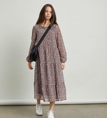LMTD Kleid - NlfJinet - Chestnut m. Blumen