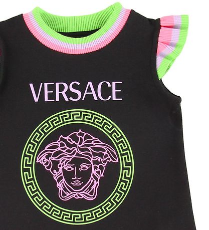 Versace Kjole - Svart m. Neon/Logo