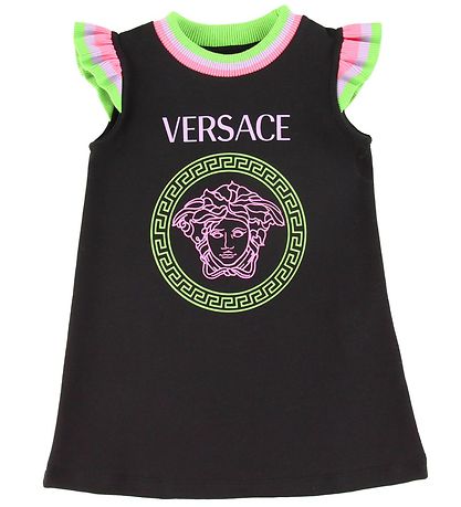 Versace Kjole - Svart m. Neon/Logo