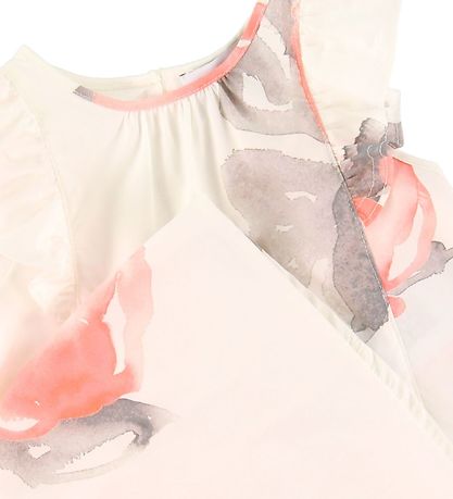 Emporio Armani Kleid - Weiß m. Blumen Emporio Armani Kleid - Weiß m. Blumen