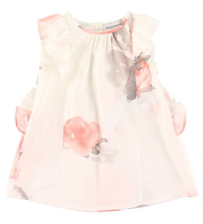 Emporio Armani Kleid - Weiß m. Blumen Emporio Armani Kleid - Weiß m. Blumen