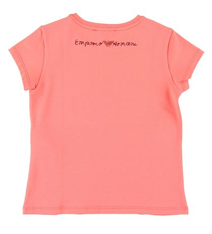 Emporio Armani T-shirt - Coral w. Print Emporio Armani T-shirt - Coral w. Print