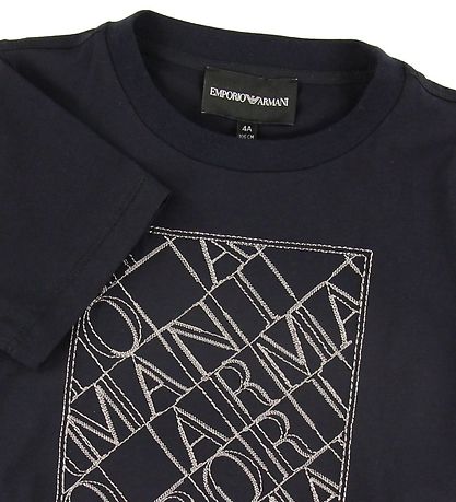 Emporio Armani 티셔츠 - 네이비 포함 자수