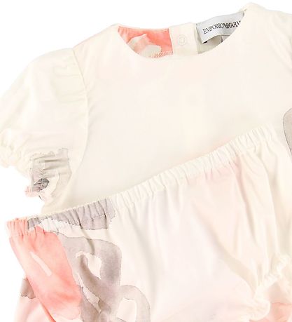 Emporio Armani Dress w. Bloomers - White w. Flowers