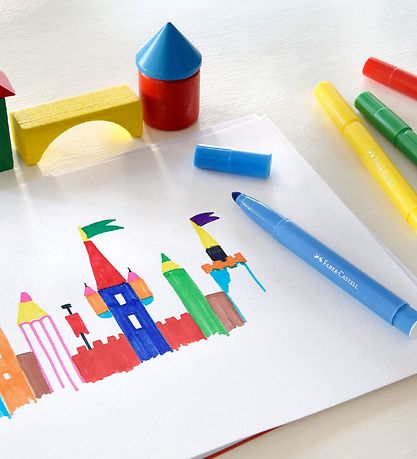 Faber-Castell Markers - Jumbo - 12 pcs - Multicoloured Faber-Castell Markers - Jumbo - 12 pcs - Multicoloured