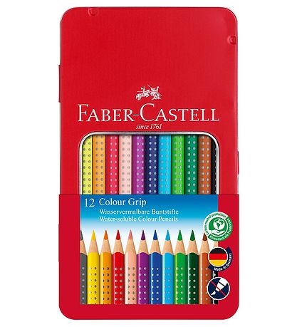Faber-Castell Buntstifte - Grip - Aquarell - 12 st. - Multi Faber-Castell Buntstifte - Grip - Aquarell - 12 st. - Multi