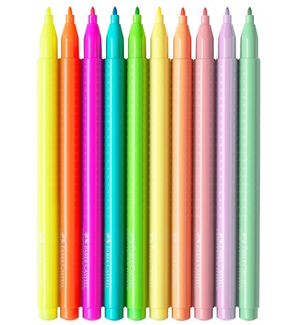 Marqueurs Magiques Faber-Castell - Grip - 10 pièces - Neon/Paste