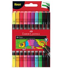 Faber-Castell Markers - Dubbel dik/dun - 10 st. - Neon Faber-Castell Markers - Dubbel dik/dun - 10 st. - Neon