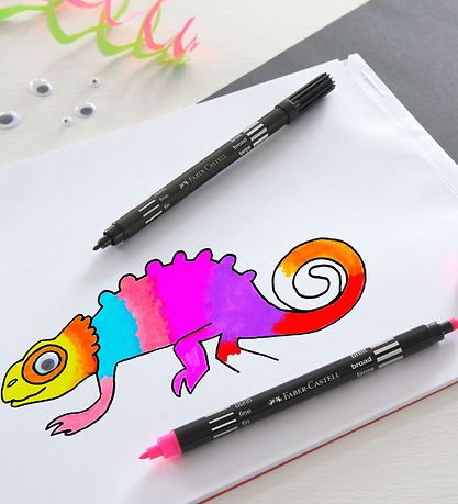 Faber-Castell Markers - Double Thick/Thin - 10 pcs. - Neon