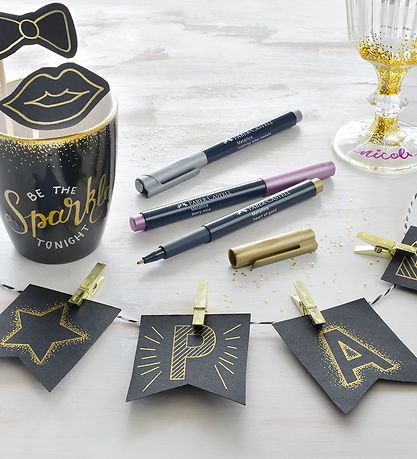 Marqueurs Magiques Faber-Castell - Métallique Stylo - 6 pièces - Marqueurs Magiques Faber-Castell - Métallique Stylo - 6 pièces -