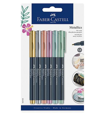 Marqueurs Magiques Faber-Castell - Métallique Stylo - 6 pièces - Marqueurs Magiques Faber-Castell - Métallique Stylo - 6 pièces -