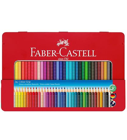 Crayons de couleur Faber-Castell - Grip - Aquarelle - 36 pièces  Crayons de couleur Faber-Castell - Grip - Aquarelle - 36 pièces