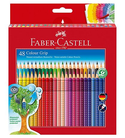 Crayons de couleur Faber-Castell - Grip - Aquarelle - 48 pièces  Crayons de couleur Faber-Castell - Grip - Aquarelle - 48 pièces
