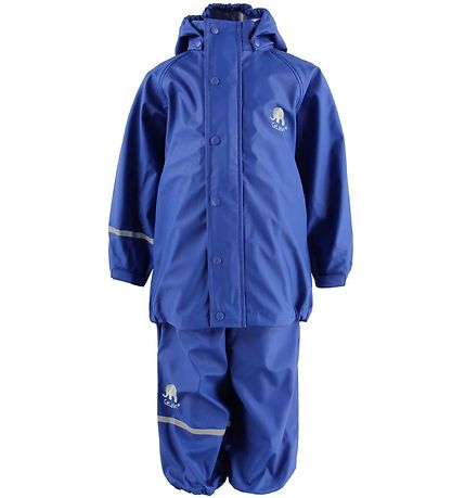 CeLaVi Regenkleidung m. Träger - PU - Meeresblau