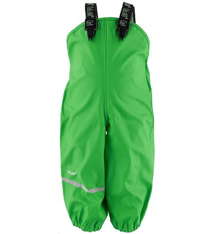 CeLaVi Rain Pants w. Suspenders - PU - Green CeLaVi Rain Pants w. Suspenders - PU - Green