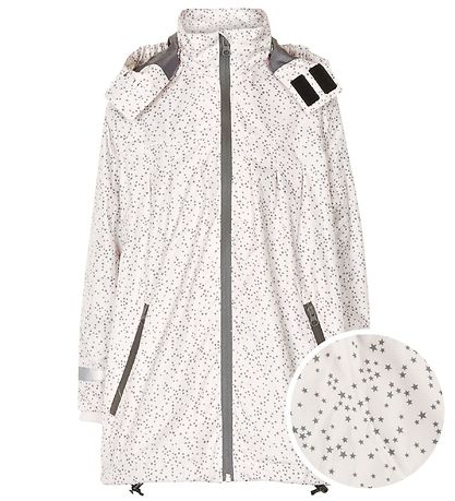 Creamie Rain Jacket - Light rose/Grey w. Stars