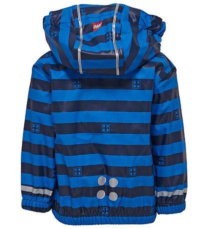 LEGO® Wear Rain Jacket - Blue/Navy Striped LEGO® Wear Rain Jacket - Blue/Navy Striped