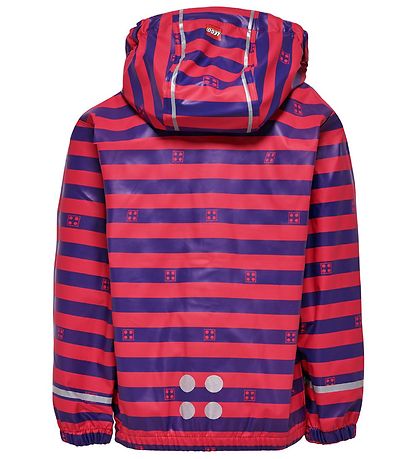 LEGO® Wear Regenjas - Donker Roze/Paars Gestreept