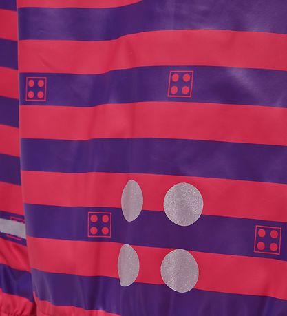 LEGO® Wear Rain Jacket - Dark Pink/Purple Striped LEGO® Wear Rain Jacket - Dark Pink/Purple Striped