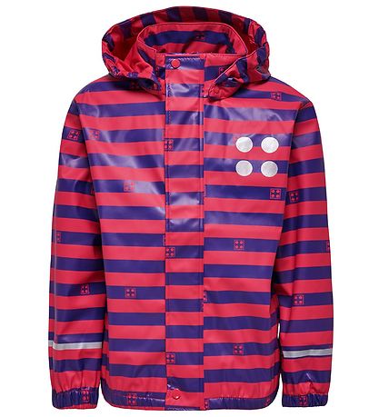 LEGO® Wear Rain Jacket - Dark Pink/Purple Striped LEGO® Wear Rain Jacket - Dark Pink/Purple Striped