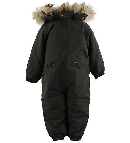 Ver de Terre Snowsuit w. Fur - Dark Brown