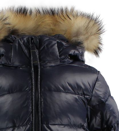 Ver de Terre Down Jacket w. Fur - Navy