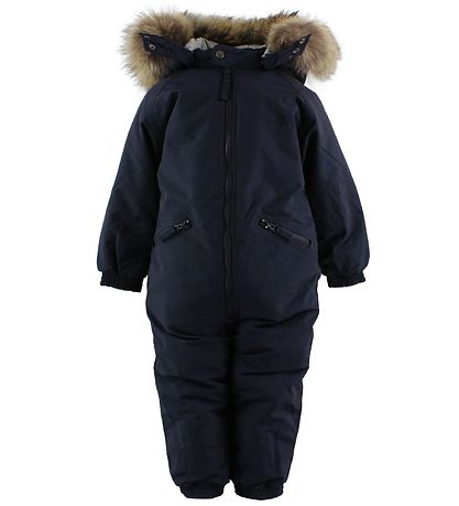Ver de Terre Snowsuit w. Fur - Navy Ver de Terre Snowsuit w. Fur - Navy