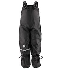 CeLaVi Rain Pants w. Suspenders/Footies - PU - Black CeLaVi Rain Pants w. Suspenders/Footies - PU - Black