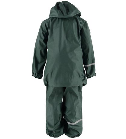 CeLaVi Rainwear w. Suspenders - PU - Dark Green