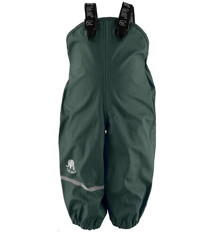 CeLaVi Rainwear w. Suspenders - PU - Dark Green